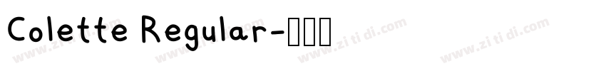 Colette Regular字体转换